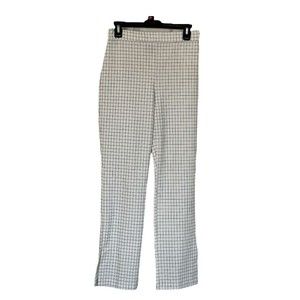 Massimo Fabbro Italy Women’s White Black Check Cropped Pull On Pants Size 2